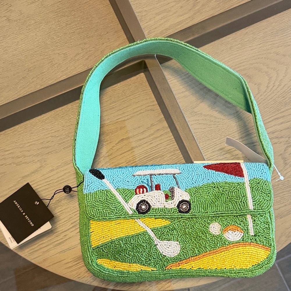 Viral Beaded Golf Cart Handbag